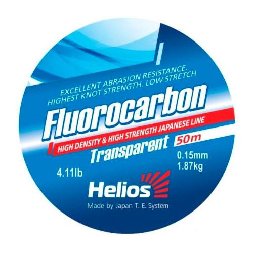 Леска Helios Flourocarbon Transparent 50м