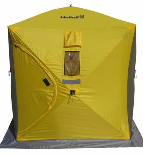 Палатка зимняя Helios Куб 1.8х1.8 оранжевый / серый Палатка зимняя Helios Куб 1.8х1.8 оранжевый / серый