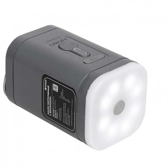 Насос портативный с фонариком Nisus N-GR-107C4 Насос портативный с фонариком Nisus N-GR-107C4