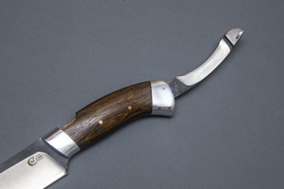 Нож ИП Семин Кайман шкуросъем из кованой стали Х12МФ  рукоять Венге