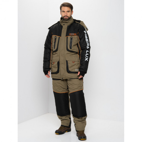 Костюм зимний Huntsman Siberia LUX ткань Breathable цвет хаки/черный