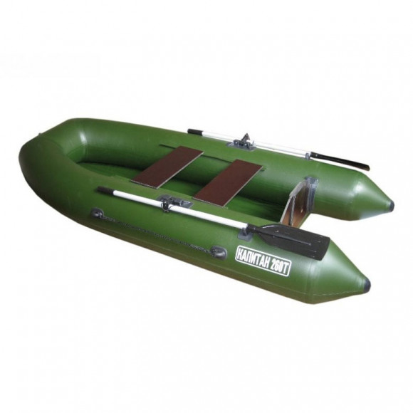 Лодка Тонар Капитан 260Т под мотор 4л.с, двухместная, зеленая