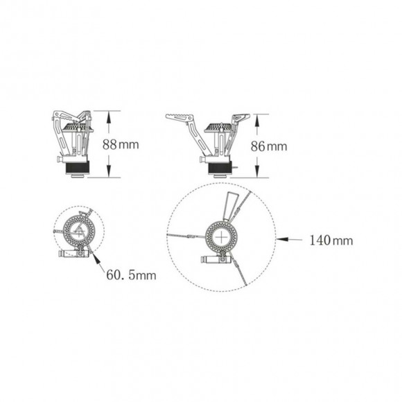 Горелка TRAMP туристическая складная 3,05кВт 132г (TRG-044)