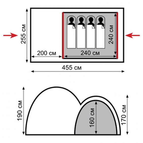 Кемпинговая палатка Tramp Sphinx 4 V2 (TRT-88) Кемпинговая палатка Tramp Sphinx 4 V2 (TRT-88)