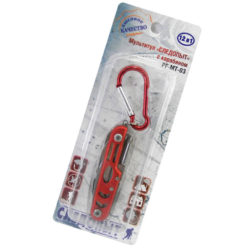 Мультитул 12 предметов с карабином Следопыт MT-03 Мультитул 12 предметов с карабином Следопыт MT-03