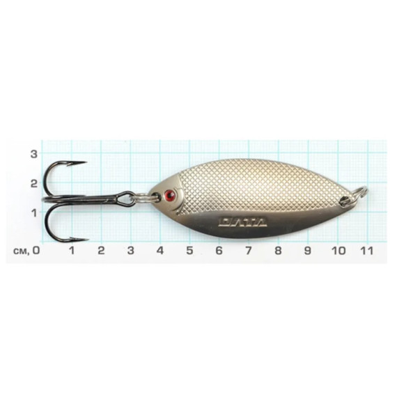 Блесна колеблющаяся Олта ТЦУНАМИ 17г, 69мм, тр.Mustad №1/0, цветной металл цвет матовое серебро 