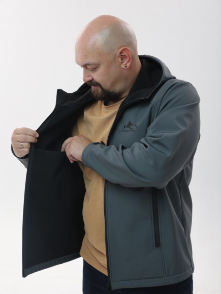 Куртка демисезонная БК Тюнгур ткань Softshell цвет серый