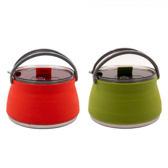 Чайник TRAMP 1 литр складной силиконовый с металлическим дном (TRC-125) Чайник TRAMP 1 литр складной силиконовый с металлическим дном (TRC-125)