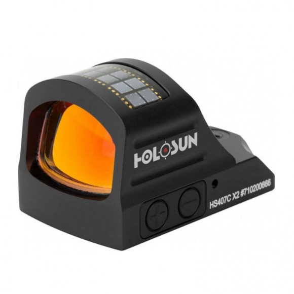 Прицел коллиматорный Holosun HS407C X2 OpenReflex micro без кронштейна с солнечной батареей точка 2 МОА красного цвета Прицел коллиматорный Holosun HS407C X2 OpenReflex micro без кронштейна с солнечной батареей точка 2 МОА красного цвета