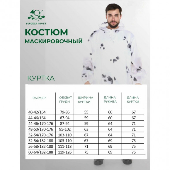 Костюм маскировочный Русская охота (таффета / клякса) Костюм маскировочный Русская охота (таффета / клякса)