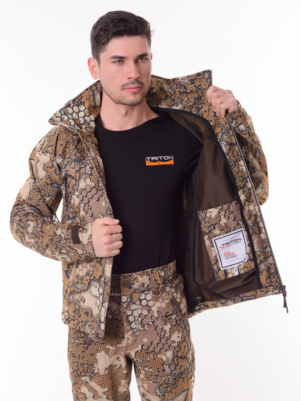 Костюм Triton PRO  -5'C  (SoftShell, Duck Hunter соты) демисезонный Костюм Triton PRO  -5'C  (SoftShell, Duck Hunter соты) демисезонный