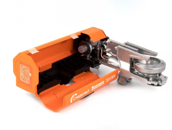 Плита газовая настольная складная Следопыт Scorpio GST-N13 магнитный кольцевой захват