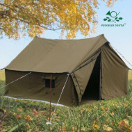 Палатка Русская охота, двухскатная, 100% хлопок, с карманом для дымохода, 3-местная Палатка Русская охота, двухскатная, 100% хлопок, с карманом для дымохода, 3-местная