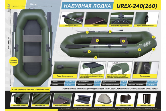 Лодка UREX-240 CLASSIC Лодка UREX-240 CLASSIC