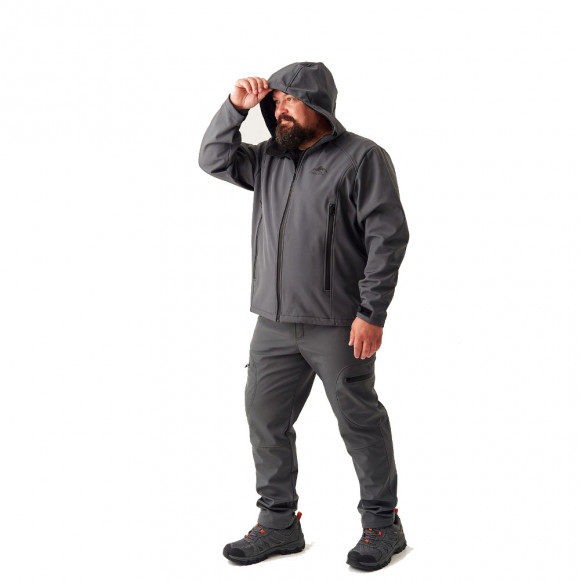 Брюки БК Тюнгур демисезонные (софтшел / серый)