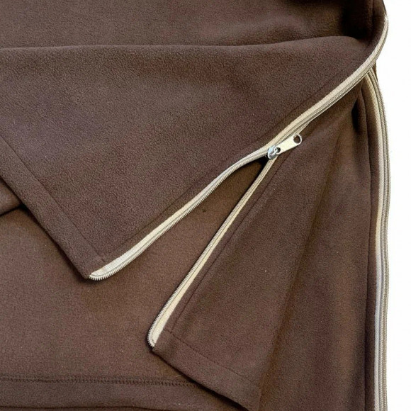 Спальник-плед-подушка РО, флис коричневый (205х74/148)