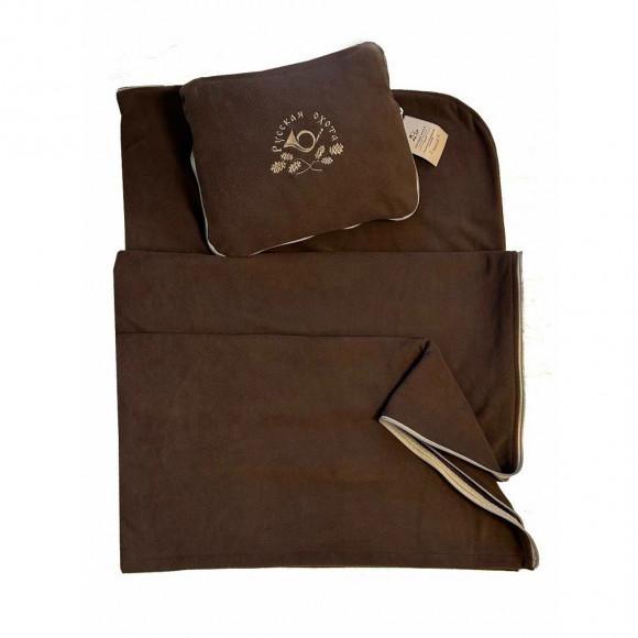 Спальник-плед-подушка РО, флис коричневый (205х74/148)