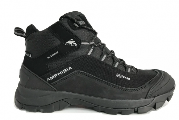 Ботинки треккинговые EDITEX  AMPHIBIA W682-01N текстиль / нубук, цвет черный Ботинки треккинговые EDITEX  AMPHIBIA W682-01N текстиль / нубук, цвет черный
