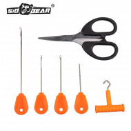 Набор инструментов: ножницы, 3 иглы, сверло, затягиватель узла SibBear
