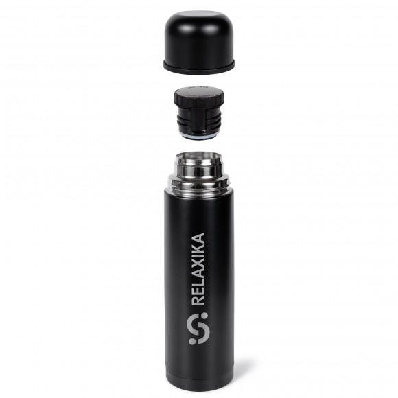 Термос 1 литр Relaxika 101 + стикерпак "Красоты России" R101.1000.2 черный Термос 1 литр Relaxika 101 + стикерпак "Красоты России" R101.1000.2 черный