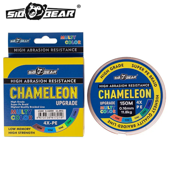 Шнур плетеный SibBear Chamelion 4x 150м мультиколор