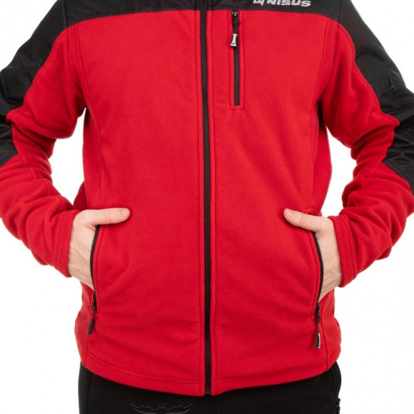 Костюм флисовый NISUS ARGUT (красно-черный)