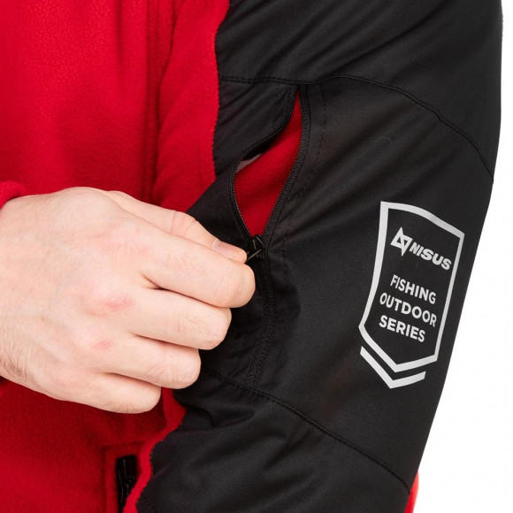 Костюм флисовый NISUS ARGUT (красно-черный)