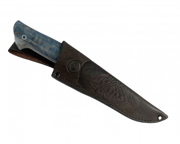 Нож ИП Семин Кайман из стали D2 рукоять литье мельхиор карельская береза Нож ИП Семин Кайман из стали D2 рукоять литье мельхиор карельская береза