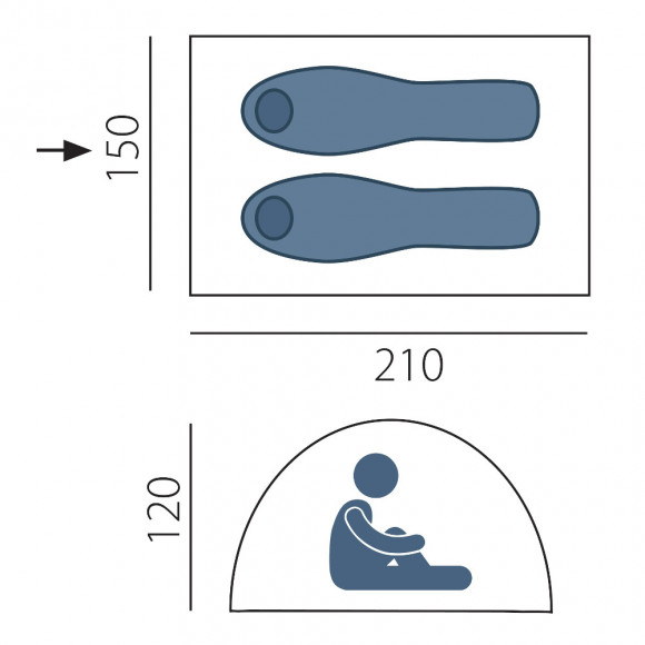 Палатка Arten Space Т0481 цвет синий Палатка Arten Space Т0481 цвет синий