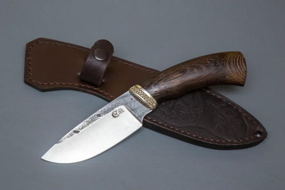 Нож ИП Семин Разделочный сталь 95x18 со следами ковки рукоять литье мельхиор венге Нож ИП Семин Разделочный сталь 95x18 со следами ковки рукоять литье мельхиор венге