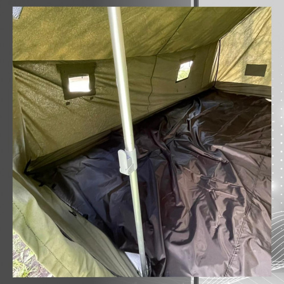 Палатка Русская охота 4-х местная без пола с отверстием под дымоход Палатка Русская охота 4-х местная без пола с отверстием под дымоход