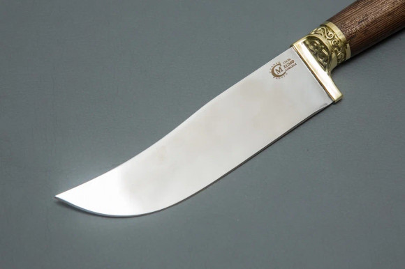 Нож ИП Семин Узбекский малый Пчак из стали Х12МФ рукоять литье мельхиор венге Нож ИП Семин Узбекский малый Пчак из стали Х12МФ рукоять литье мельхиор венге