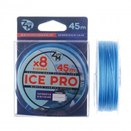 Шнур плетеный ZM ICE PRO 45м зимний цвет темно-голубой Шнур плетеный ZM ICE PRO 45м зимний цвет темно-голубой