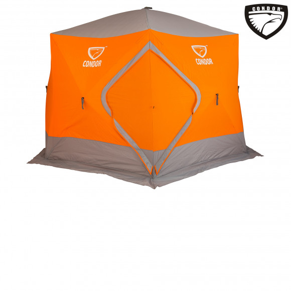 Палатка Куб CONDOR зимняя утепленная 6 сторон размер 3,6 х 3,2 х 2,2  оранжевый Палатка Куб CONDOR зимняя утепленная 6 сторон размер 3,6 х 3,2 х 2,2  оранжевый