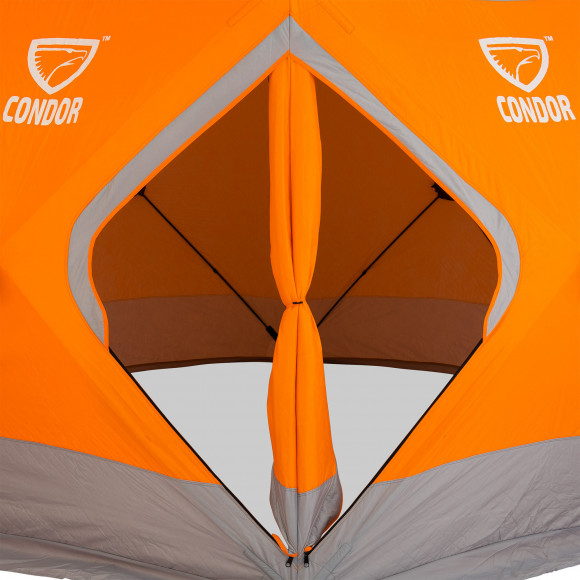 Палатка Куб CONDOR зимняя утепленная 6 сторон размер 3,6 х 3,2 х 2,2  оранжевый Палатка Куб CONDOR зимняя утепленная 6 сторон размер 3,6 х 3,2 х 2,2  оранжевый