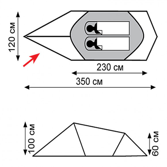 Палатка Tramp Bike 2 V2 (TRT-20) Палатка Tramp Bike 2 V2 (TRT-20)