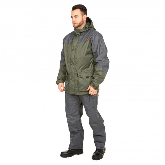 Костюм Huntsman демисезонный Юкон (Breathable/серый-черный)