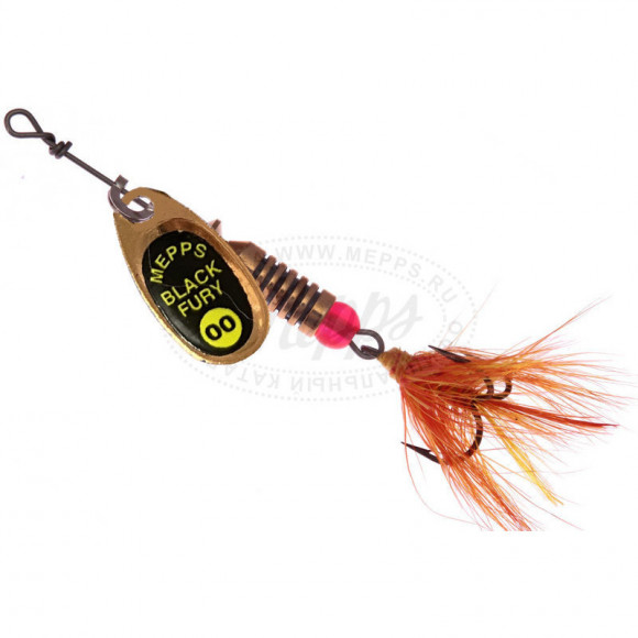 Блесна Mepps Comet Black Fury  Mouche CU