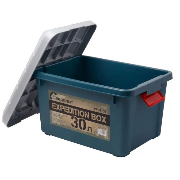 Ящик многофункциональный 30л Следопыт Expedition Box 500х360х320мм цвет зеленый/серый Ящик многофункциональный 30л Следопыт Expedition Box 500х360х320мм цвет зеленый/серый