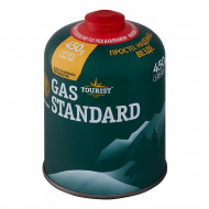 Газовый баллон TOURIST GAS STANDART TBR-450 резьбовой для портативных приборов Газовый баллон TOURIST GAS STANDART TBR-450 резьбовой для портативных приборов
