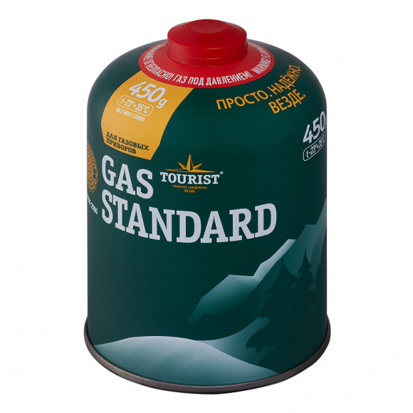 Газовый баллон TOURIST GAS STANDART TBR-450 резьбовой для портативных приборов