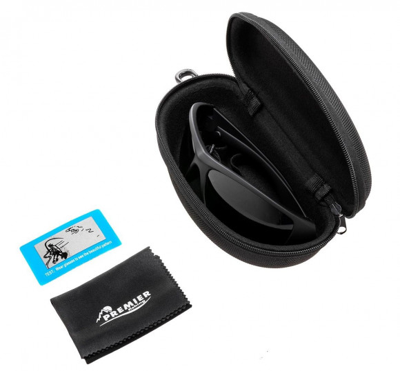 Очки поляризационные в жестком чехле цвет линз серый Premier 55404-G-С