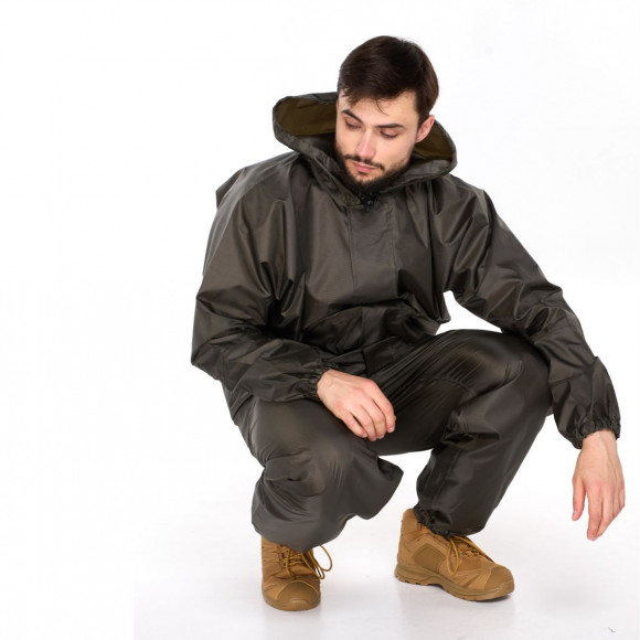 Костюм Русская охота ветровлагозащитный (ВВЗ) хаки (PU2000) Костюм Русская охота ветровлагозащитный (ВВЗ) хаки (PU2000)