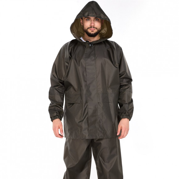 Костюм Русская охота ветровлагозащитный (ВВЗ) хаки (PU2000) Костюм Русская охота ветровлагозащитный (ВВЗ) хаки (PU2000)