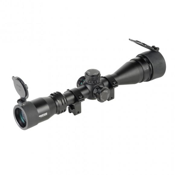 Прицел Veber 3-9x40 AOE RG (25.4 мм., Mil-Dot, подсветка, кольца) пневматика до 20Дж.