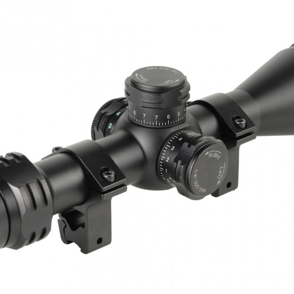 Прицел Veber 3-9x40 AOE RG (25.4 мм., Mil-Dot, подсветка, кольца) пневматика до 20Дж.