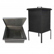 Коптильня стационарная Сибирский Пикник, 454х454х560, гидрозатвор, 2 решетки Коптильня стационарная Сибирский Пикник, 454х454х560, гидрозатвор, 2 решетки