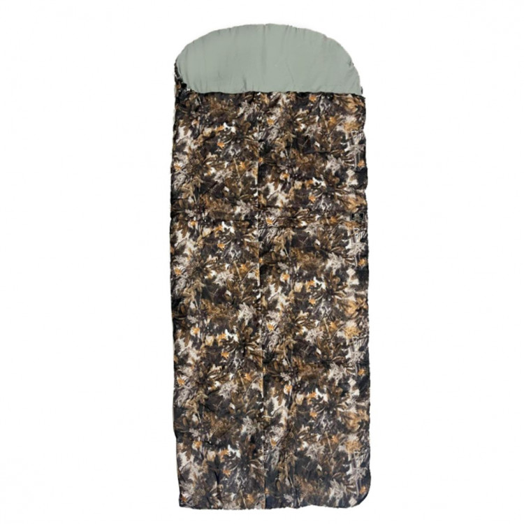 Спальный мешок-одеяло, широкий с подголовником, Русская охота Долина камуфляж