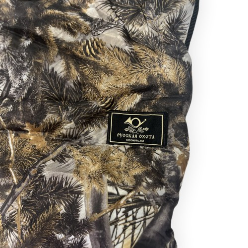 Спальный мешок-одеяло, широкий с подголовником, Русская охота Долина камуфляж Спальный мешок-одеяло, широкий с подголовником, Русская охота Долина камуфляж