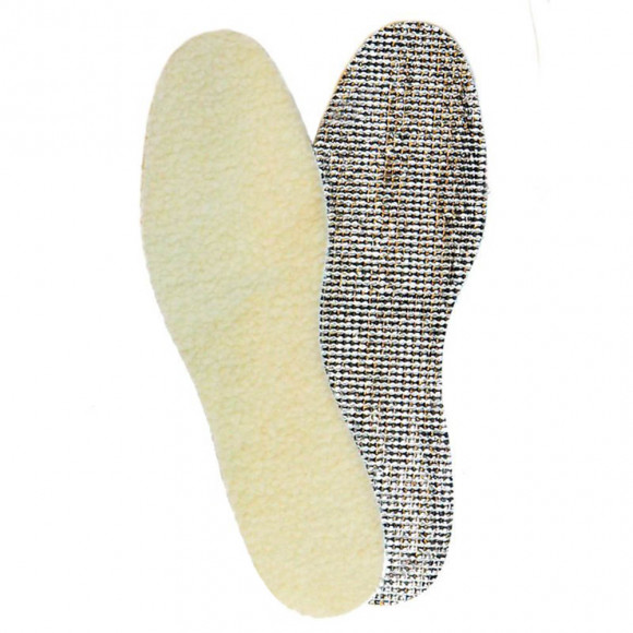 Стельки ShoExpert  ALU WOOL овечья шерсть фольга безразмерные